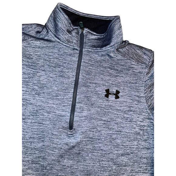 Men’s Under Armour Fleece Lined 1/4 Zip Cold Gear Loose Fit Top, Blue size S - Picture 2 of 8